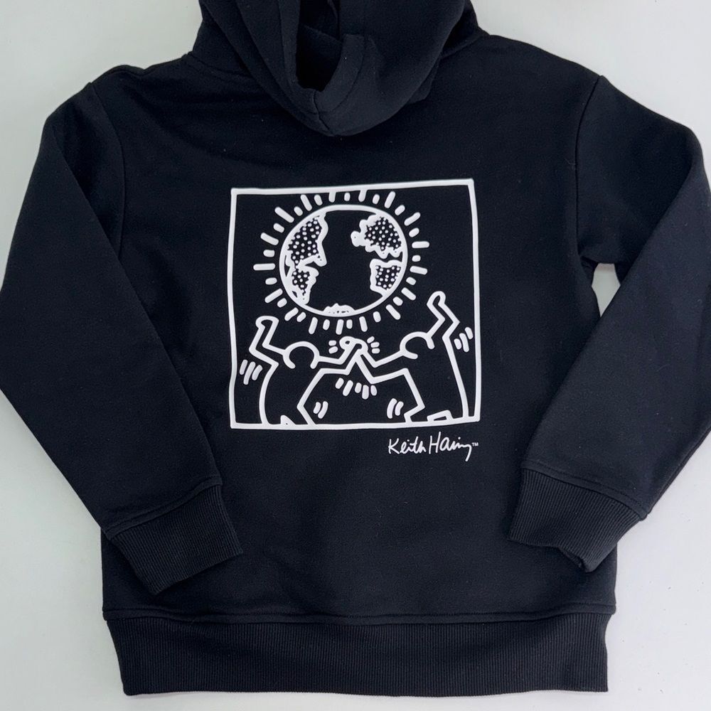 Keith Haring Black Kids Hoodie Sz  10/12 NEW